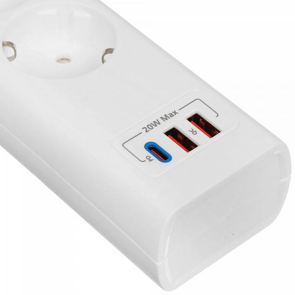 Сетевой фильтр USB 20W Philips 4*5m White (CHP4346WC/51) фото. Предпросмотр №4