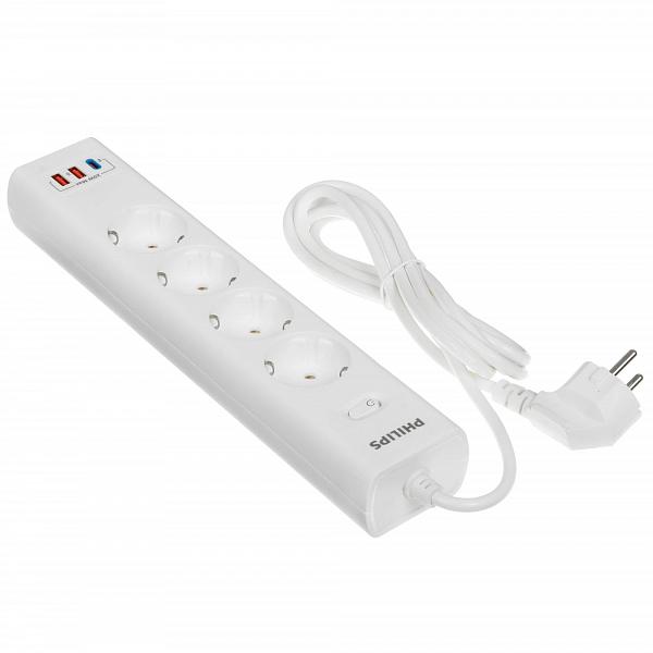 Сетевой фильтр USB 20W Philips 4*5m White (CHP4346WC/51) фото. Предпросмотр №6