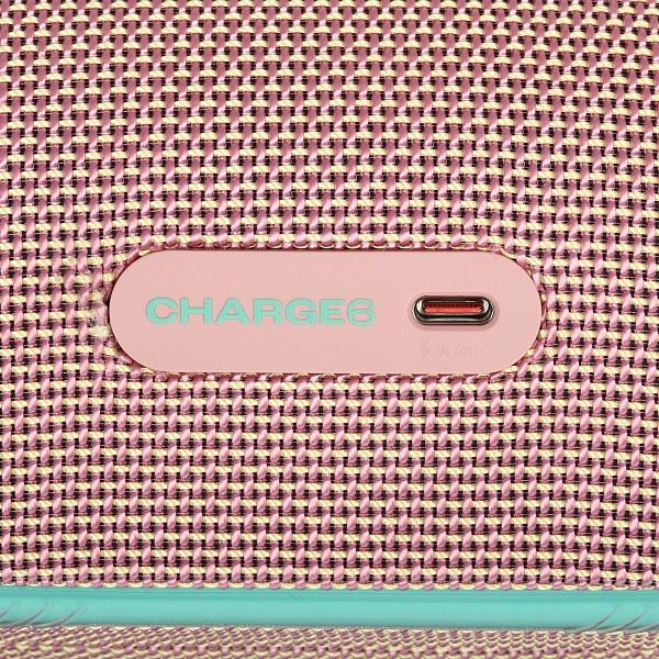 Беспроводная Акустика JBL Charge 6 розовый фото. Предпросмотр №5