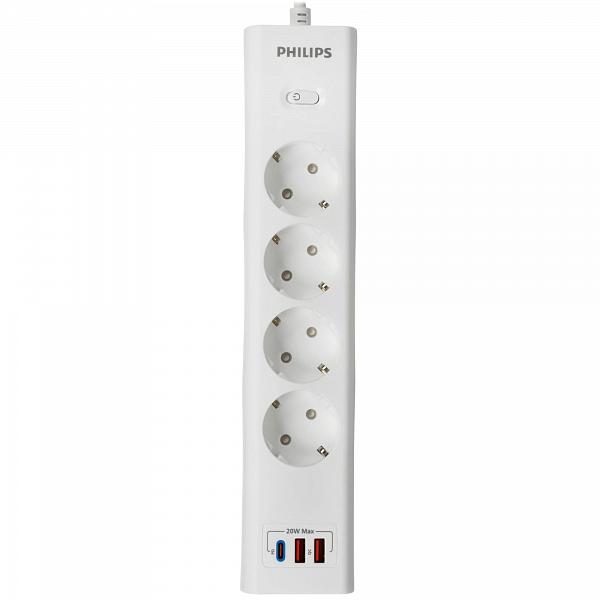 Сетевой фильтр USB 20W Philips 4*5m White (CHP4346WC/51) фото. Предпросмотр №2